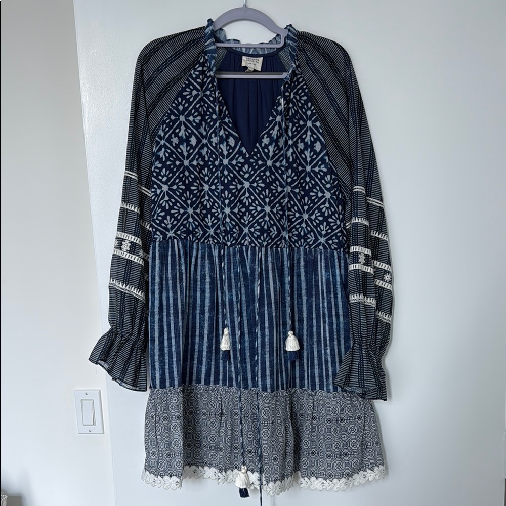 Hemant & Nandita Blue Tassled Dress